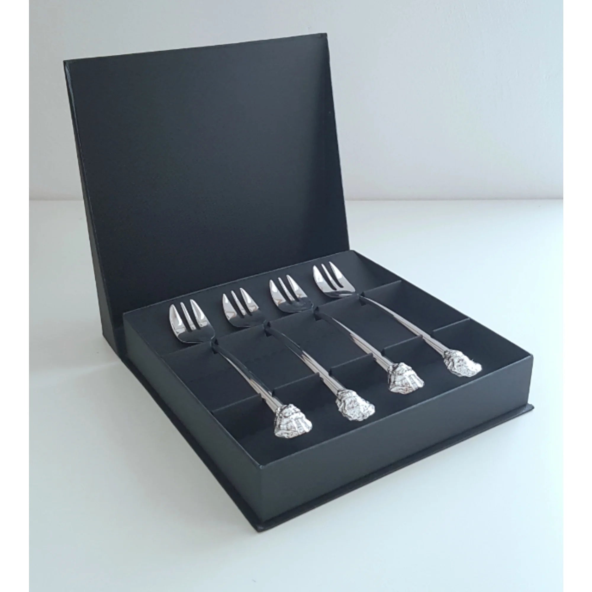 Anovi Luxe Oestervorkjes Set - Perfect voor Zeevruchten - 4 Stuks - Elegante Geschenkverpakking