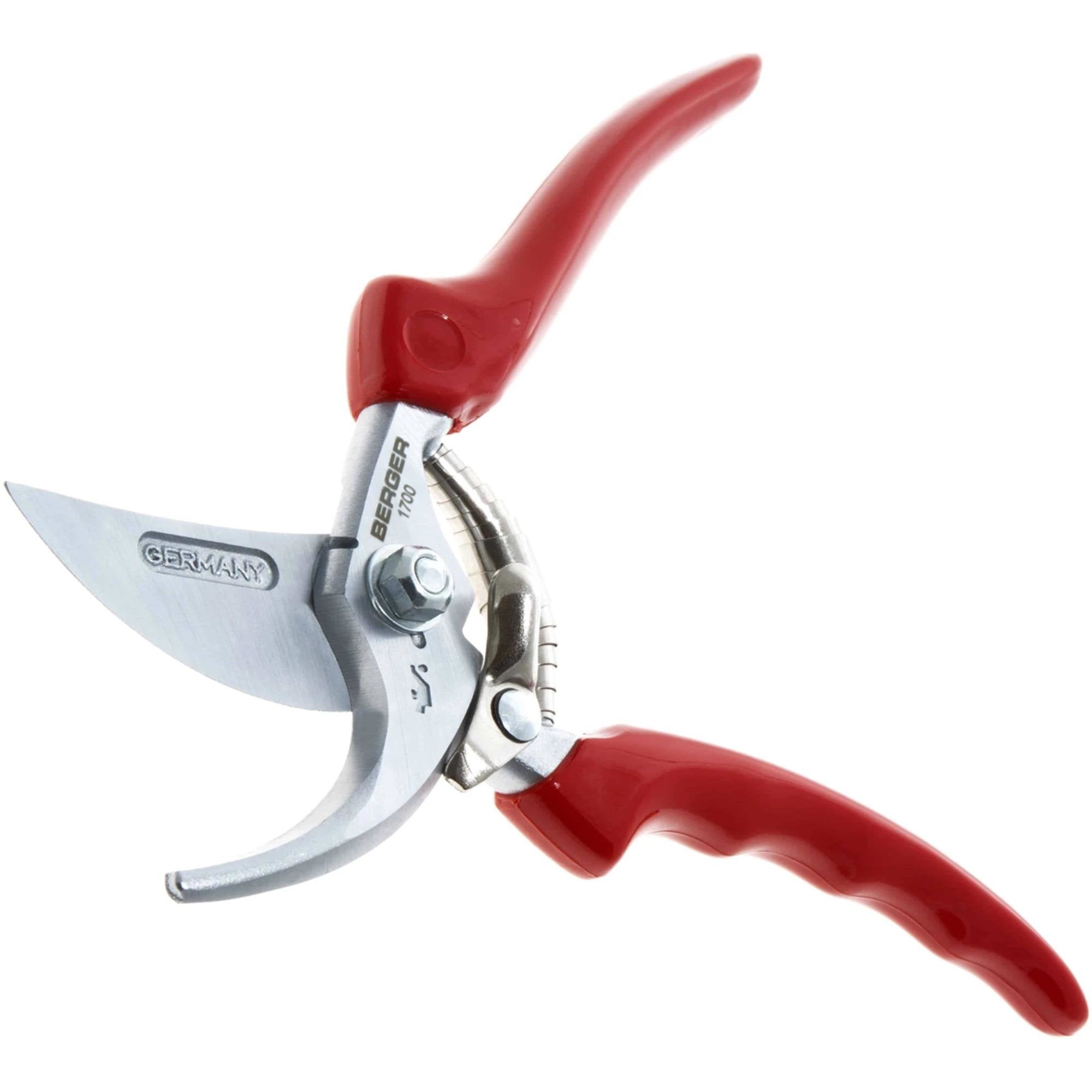 Berger Professionele Snoeischaar - Ergonomisch 25° Gebogen - RVS - 21 cm - Rood