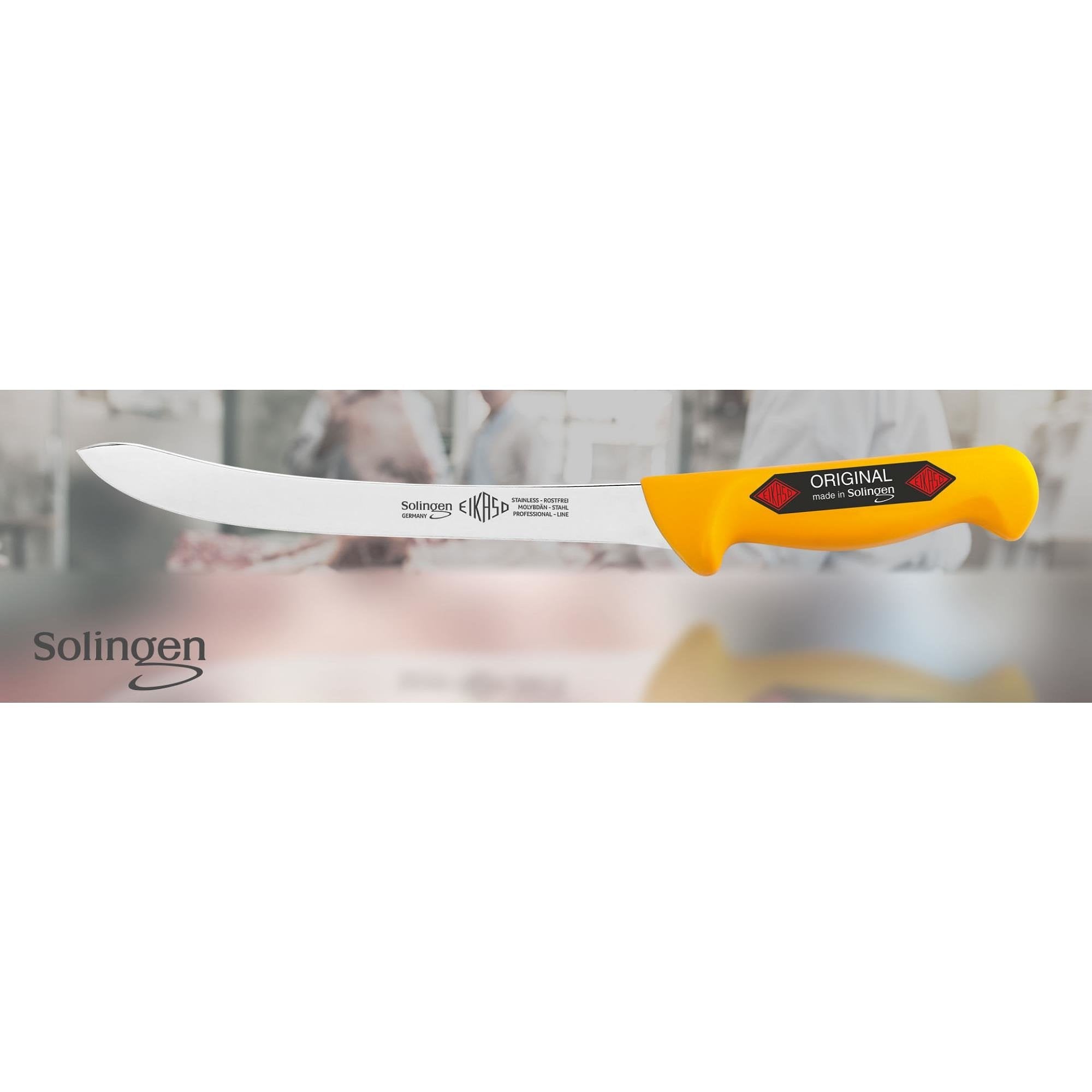 Eikaso Solingen Flexibel 21 cm Fileermes - Precisie Snijden - Ergonomisch Geel Handvat
