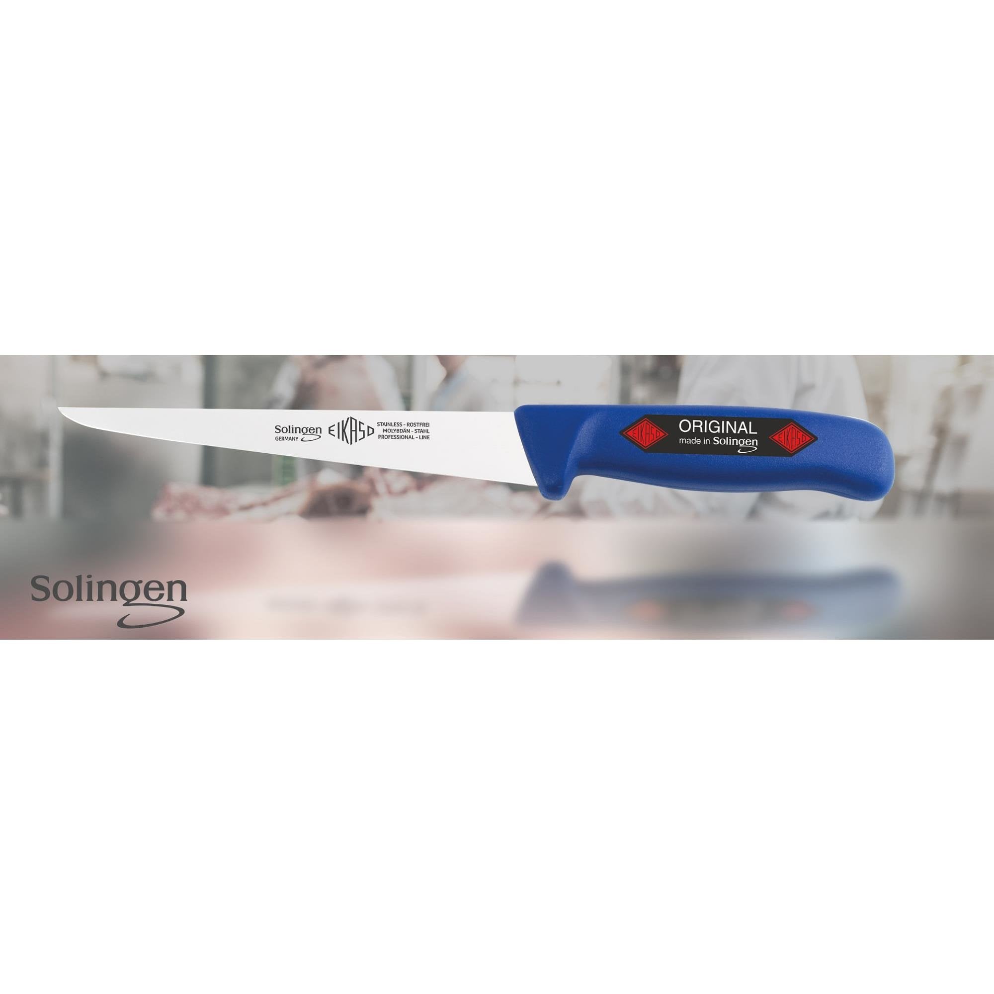 Eikaso Solingen Flexibel Fileermes 18 cm - Ideaal voor Kabeljauw - Ergonomisch Blauw Handvat