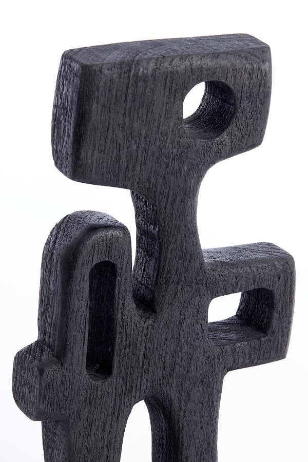 Light&living Ornament op voet 20x9,5x38,5 cm SALA hout mat zwart