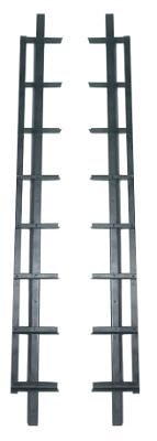 Shutter framewerk, 2 stuks  - 96 cm - rvs, zwart gepoedercoat