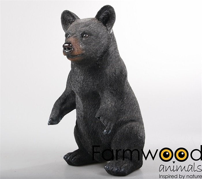 Farmwood Animals - Zwarte beer staand h40 cm