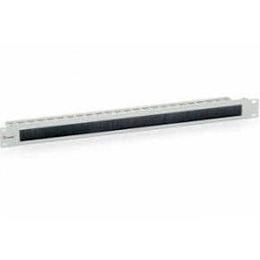 Equip 327411 Brush Panel, Black (RAL 9005) Brush panel, Black, 1U, 48.3 cm (19") 44 mm, 92.3 mm