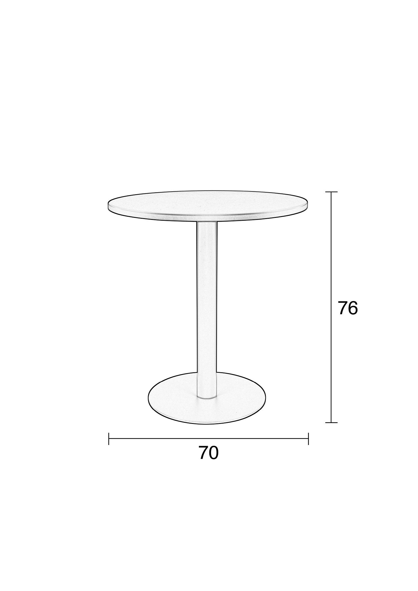 ZUIVER Bistro Table Metsu Black