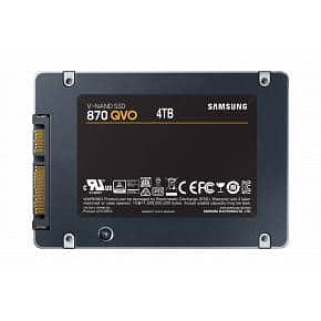 Samsung MZ-77Q4T0BW 870 QVO SSD, 4000 GB, 2.5", SATA3 6 Gbit/s, V-NAND MLC, 560 MB/s, 98000 IOPS