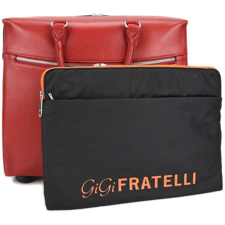 Gigi Fratelli Dames Leren Laptop Trolley 15.6 inch Romance Business ROM8015 Rood