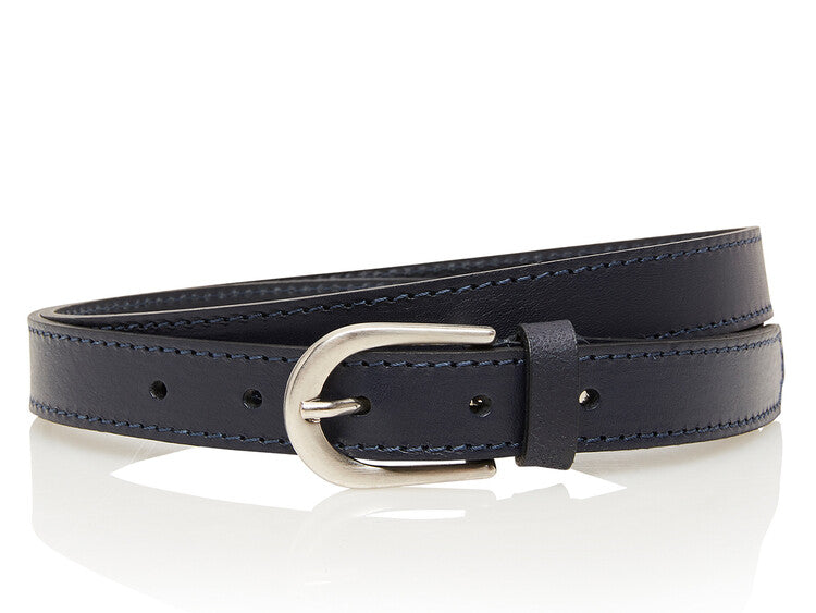 Timbelt 025/25 Dames Volnerf Leren Pantalon Riem 95/2,5 cm Blauw