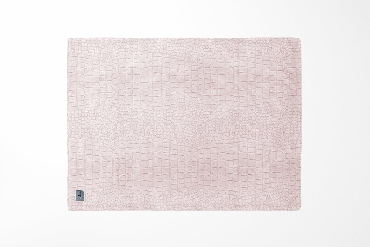 LINNICK Flanel Fleece Deken Croco - licht roze - 140x200cm