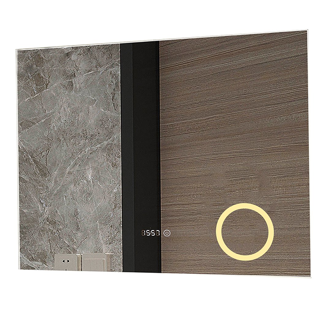 Mirlux Bathroom Mirror with LED Lighting - Round Wall Mirror - No condensation - 80X60CM