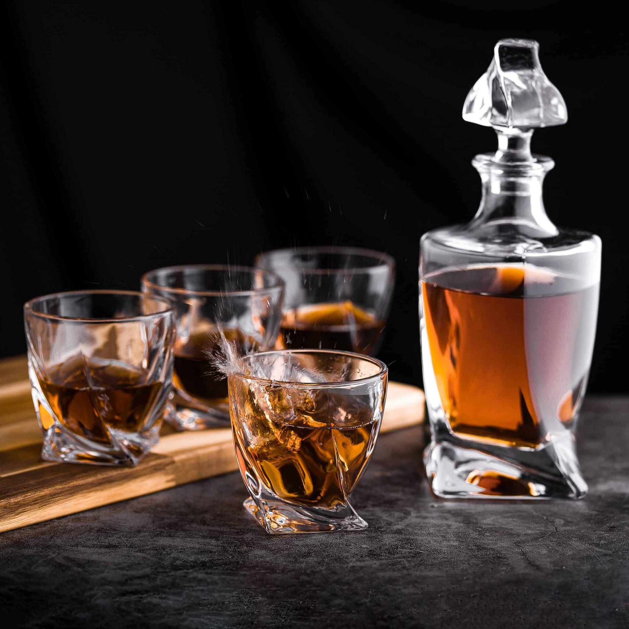 VDNEdam Whiskey Set met karaf - loodvrij kristal glas