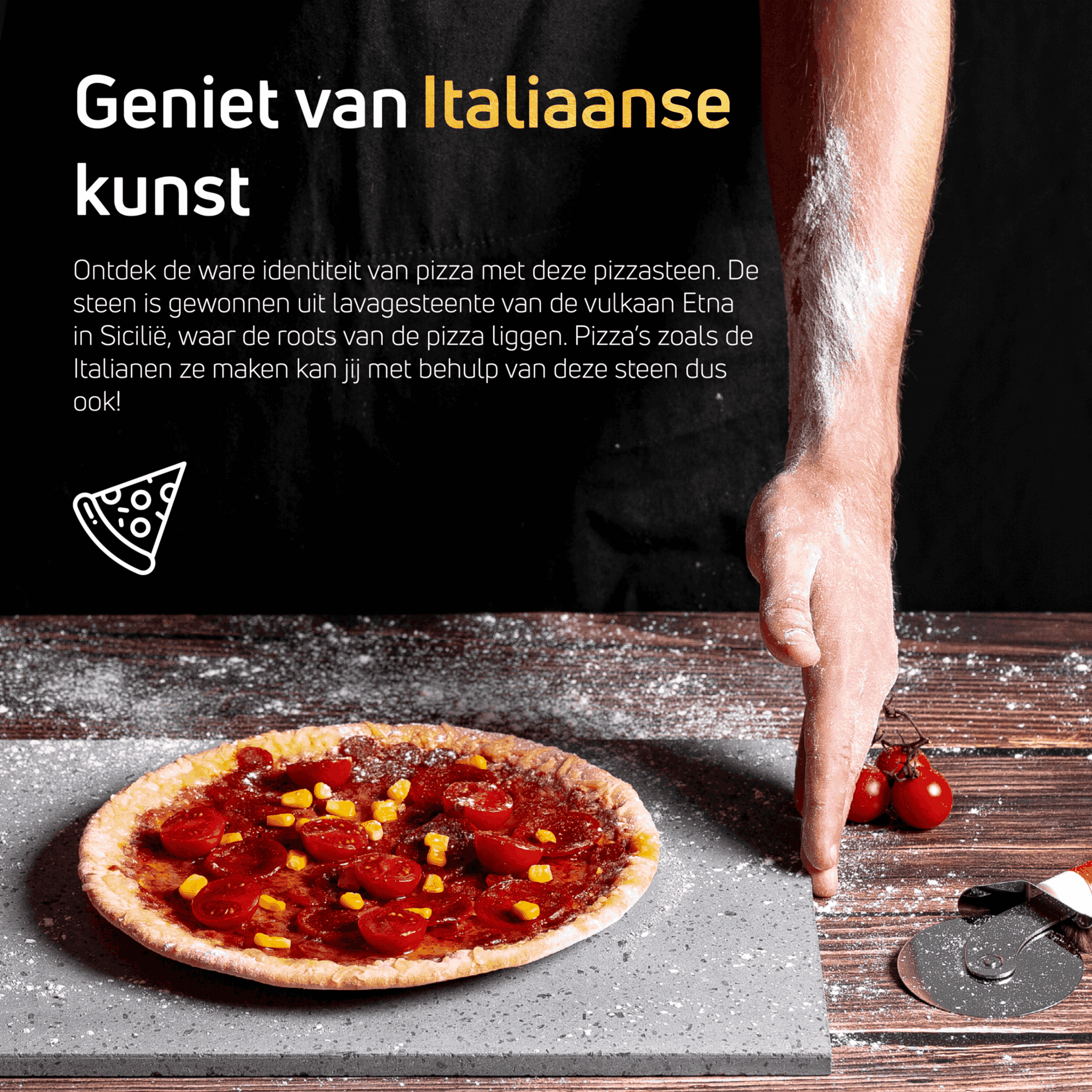 VDNPizzasteen van vulkaan Etna