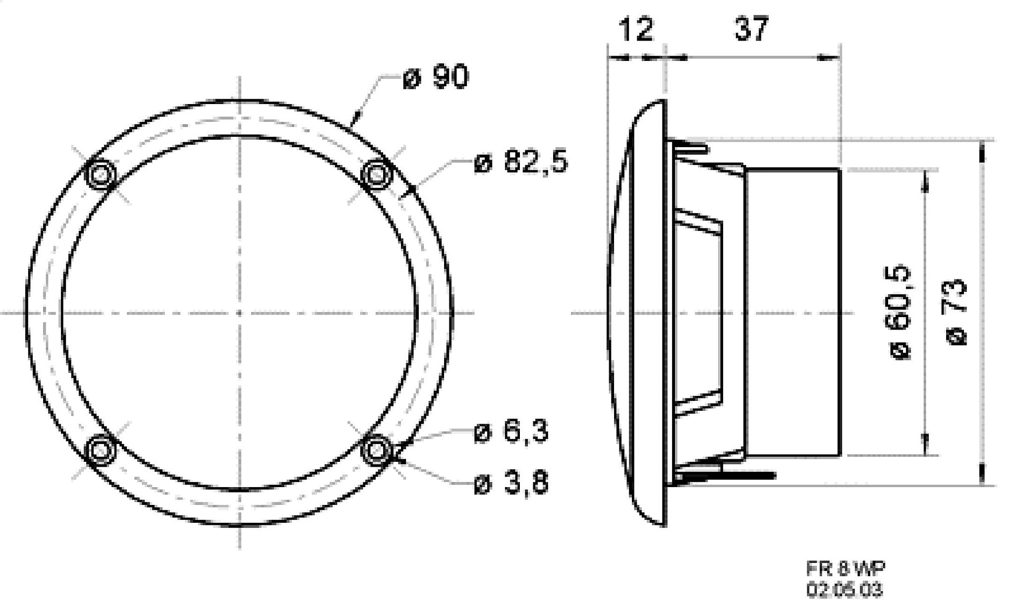 FR 8 WP - 4 Ohm (wit) - Zoutwaterbestendige 8 cm (3,3") full-range luidspreker Visaton