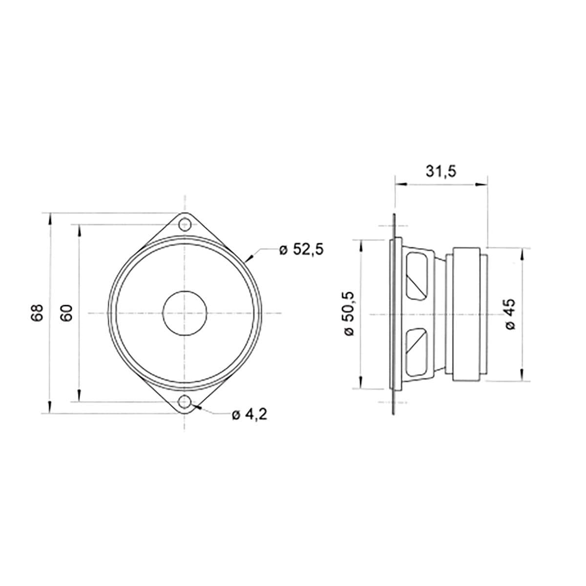 Visaton FRS 5 - 8 Ohm - 5 cm (2") fullrange luidspreker
