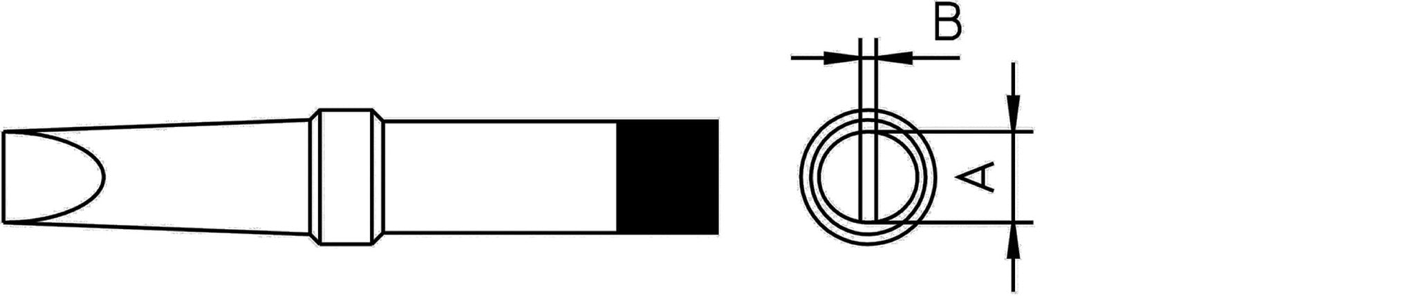 Soldeerpunt 0,8 x 0,4 mm 370 ˚C Weller
