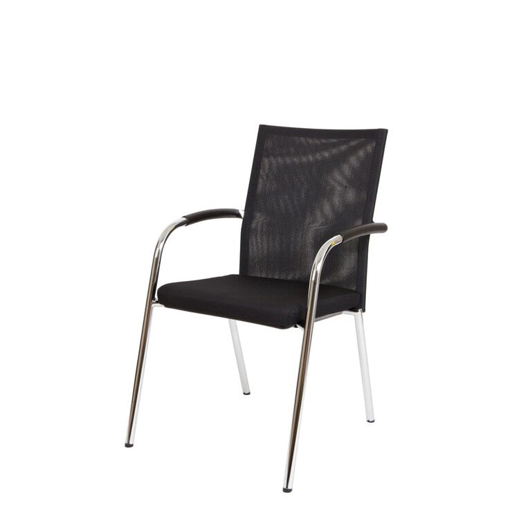 Workliving Conference Chair X1 - Mesh Four Leg Black