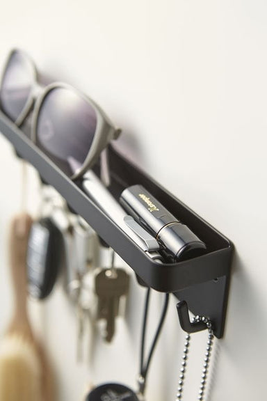 Yamazaki Magnetic key hook with tray - Smart - black