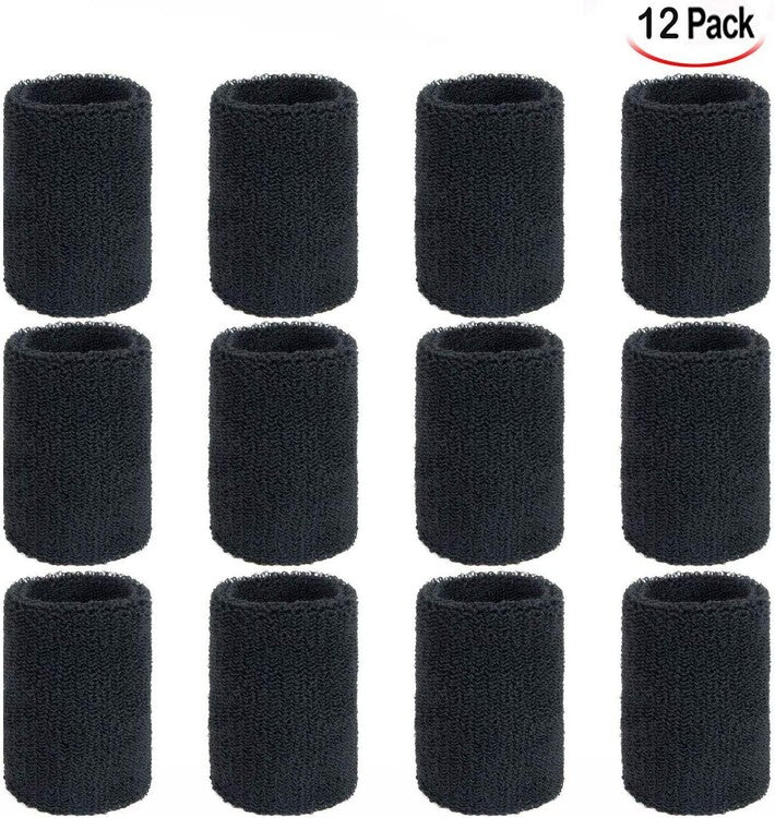 12 pieces of absorbent sweat bands