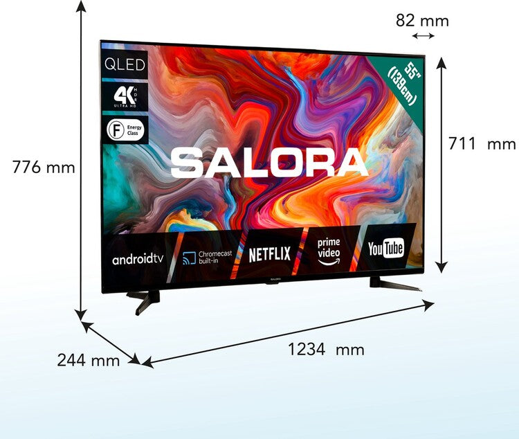 FODOR Salora 55QLEDTV - 55 inch - 4K QLED - Smart TV - 2022