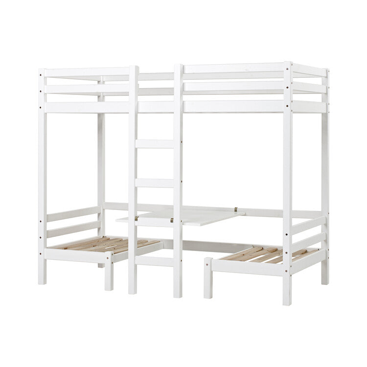 Hoppekids ECO Dream JUMBO bunk bed with table 90x200 cm, White