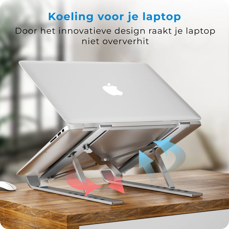 Voomy Office Laptop Stand Adjustable - Ergonomic - Aluminium Silver