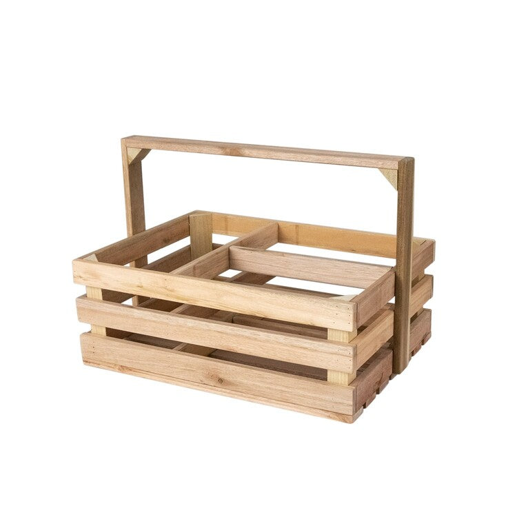 Furniteam Solid Wood Storage Box with Handle