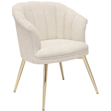 Bella Home Dining Room Chair Tina Bouclé White Shell