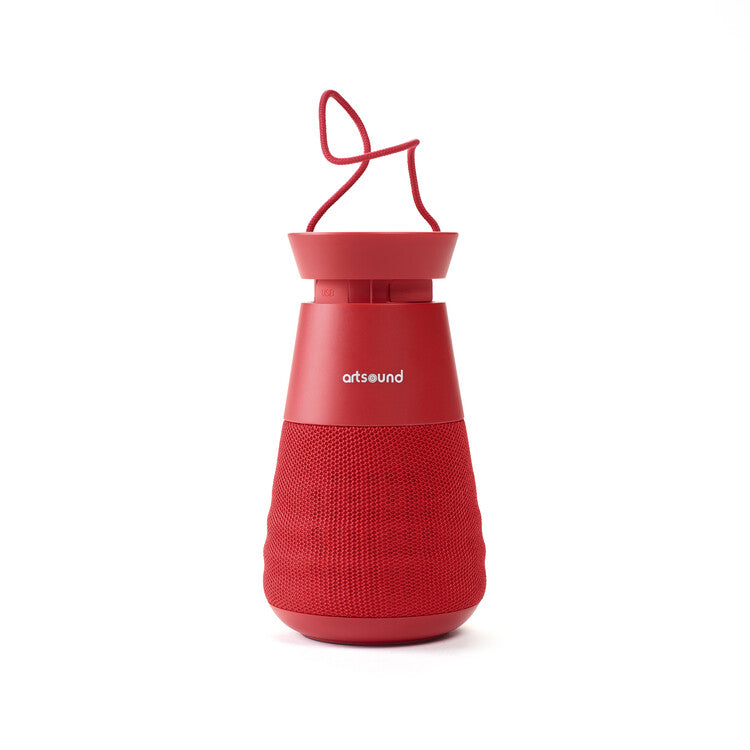 ArtSound lighthouse | portable bluetooth speaker with light | red