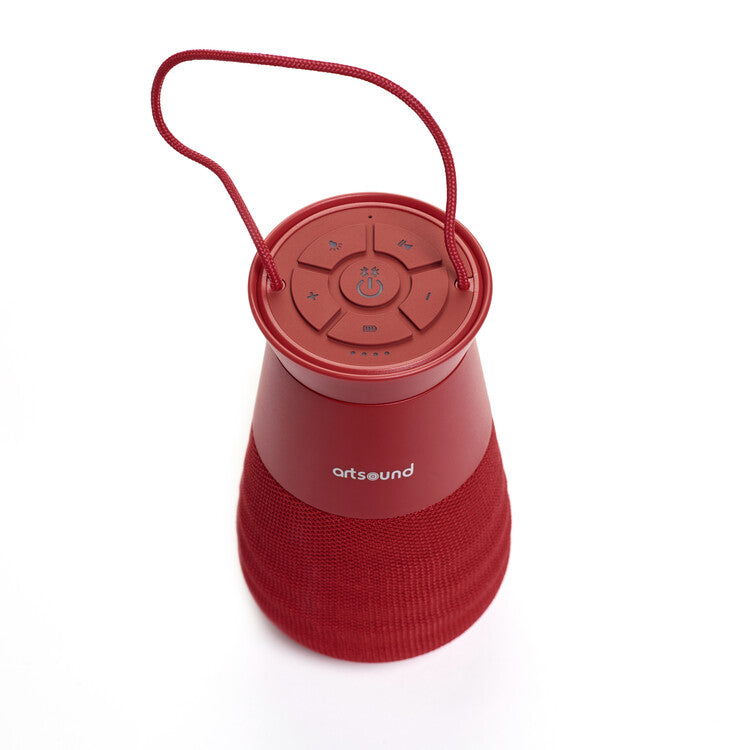 ArtSound lighthouse | draagbare bluetooth speaker met verlichting | rood