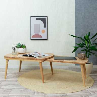Furniteam Solid Wood Extendable Lounge Table
