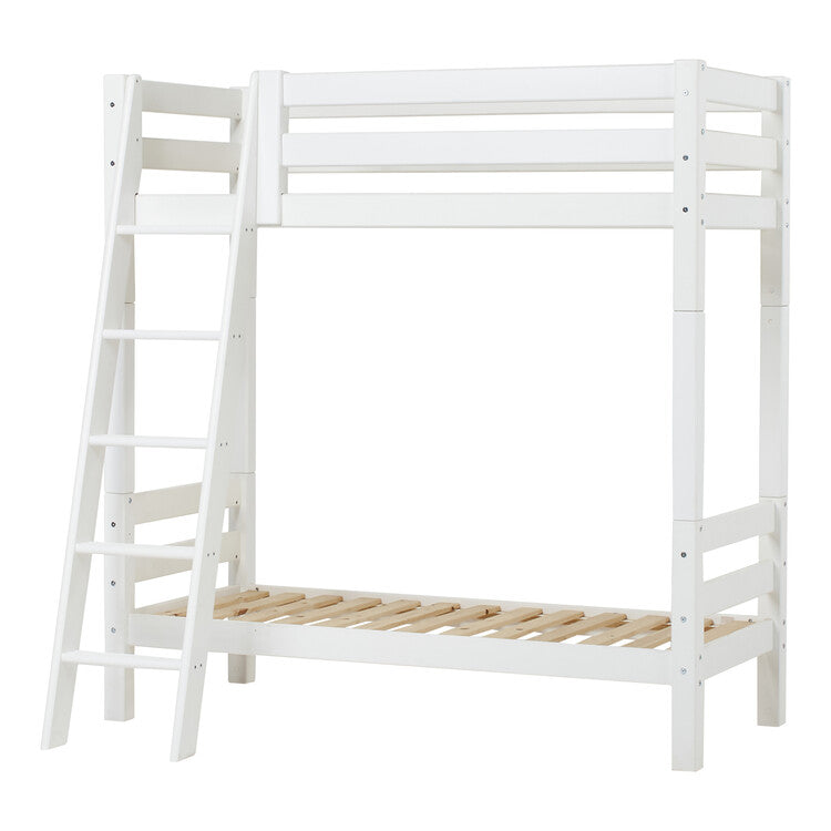 Hoppekids ECO Luxury High bunk bed with slanted ladder, White