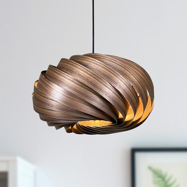 Gofurnit Hanging lamp 'Quiescenta' in walnut wood