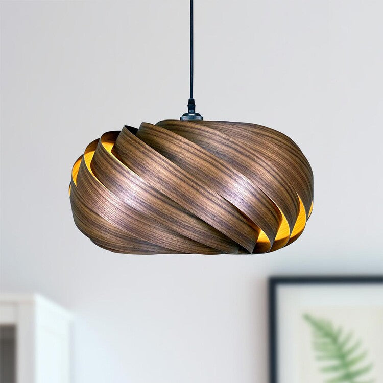 Gofurnit Hanging lamp 'Quiescenta' in walnut wood