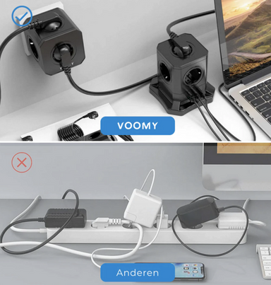 Voomy Multi Tower Socket 1 USB-C & 2 USB-A