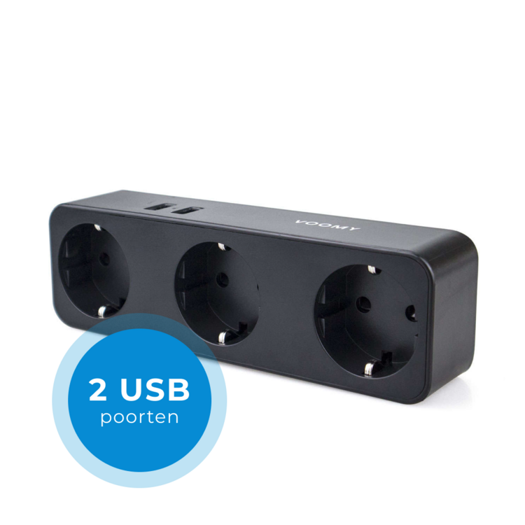 Voomy Distribution plug 3 USB-A & 2 EU