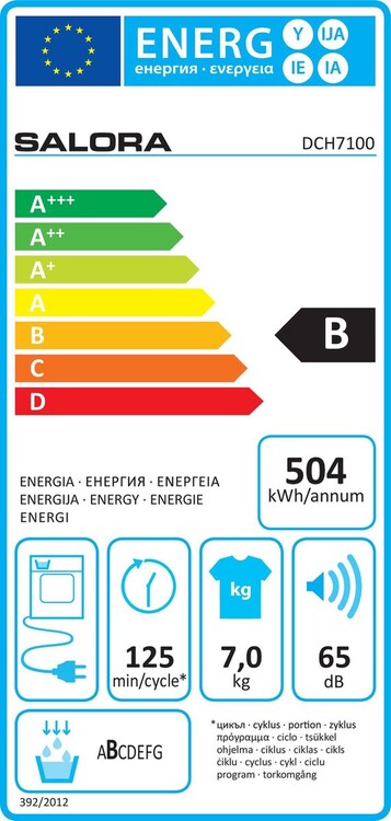 Salora DCH7100 - Condenser dryer - Freestanding - 7 kg