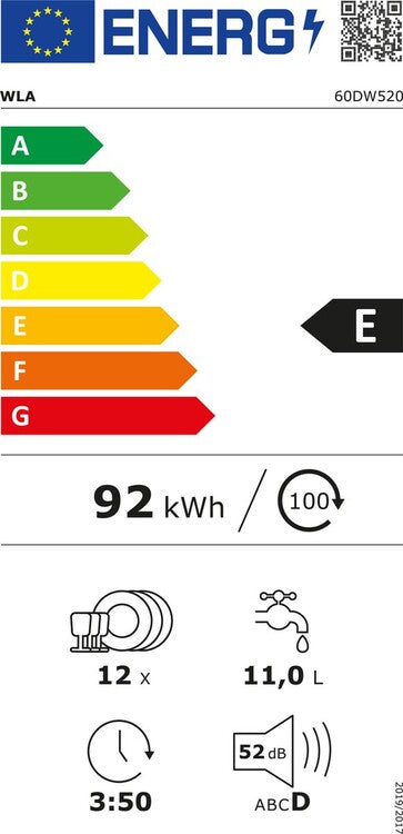 WLA 60DW520 - Vaatwasser - Vrijstaand -