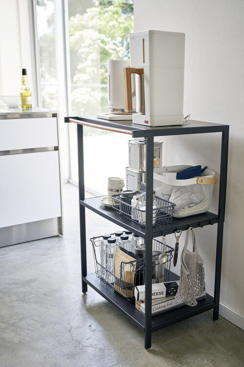 Yamazaki 3-tiered Storage Rack - Tower - Black