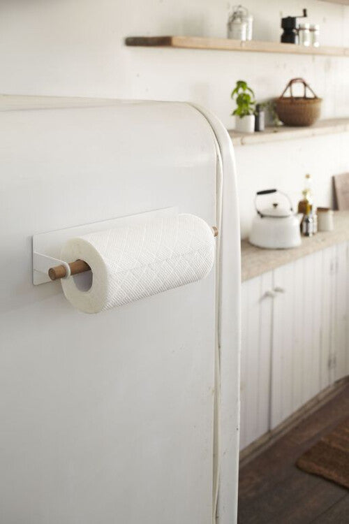 Yamazaki Magnetic paper towel holder wide - Tosca - white