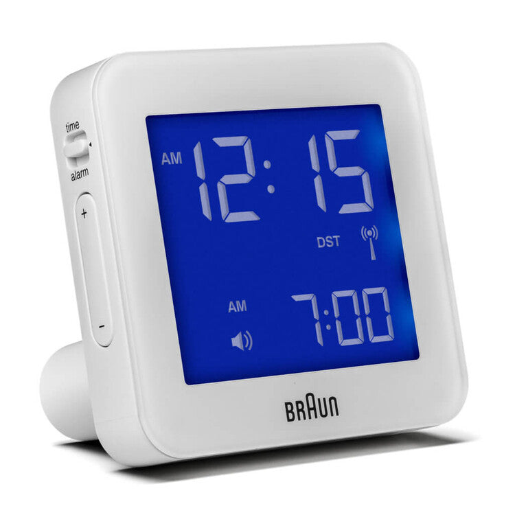 Braun digitale reiswekker BC09B wit Radio controlled