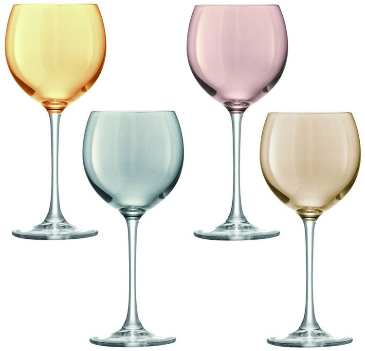 LSA Dapple Wine Glass, Set of 2 - Blue