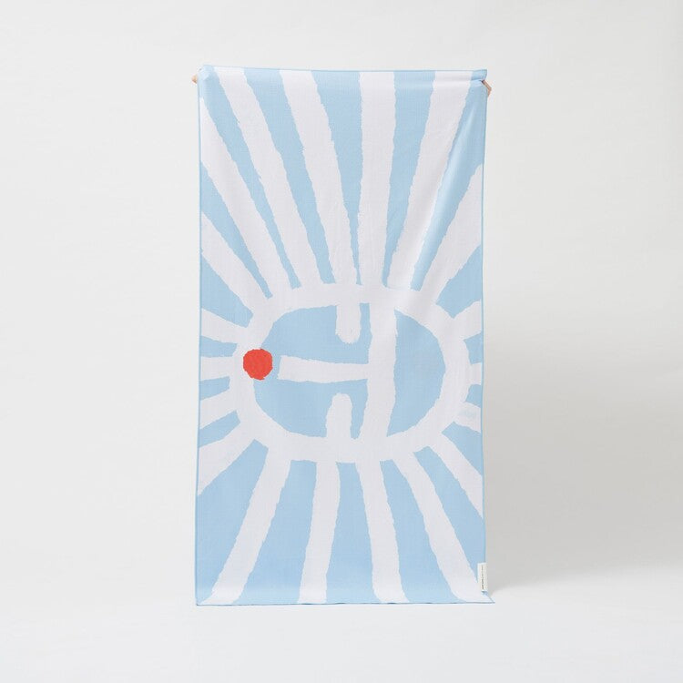 Sunnylife BeachMicrofibre Towel Sun Face