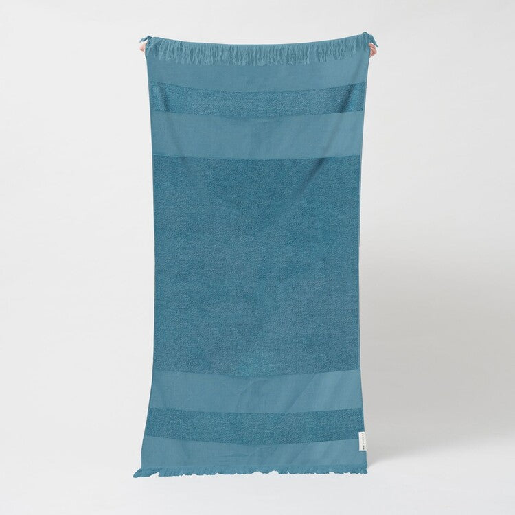 Sunnylife BeachTurkish Towel Summer Stripe- Adriatic Blue