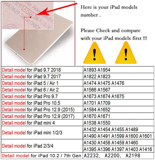 Leather case For iPad mini 1 Mini2 Mini3 Mini4 Mini5 iPad 2 iPad3 iPad4 iPad  5 iPad6 Air1 Air2 Air3 Pro 10.5 Air4 10.9 iPad 11Pro