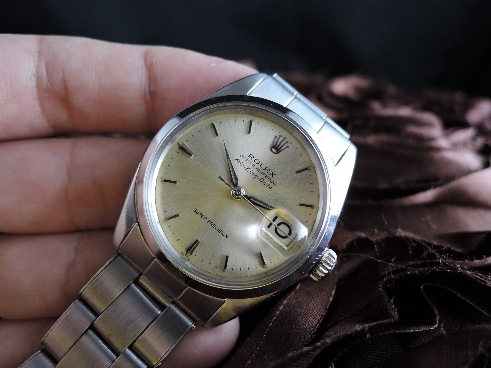 1952 Rolex AIR KING DATE 5700 Original Silver Dial 