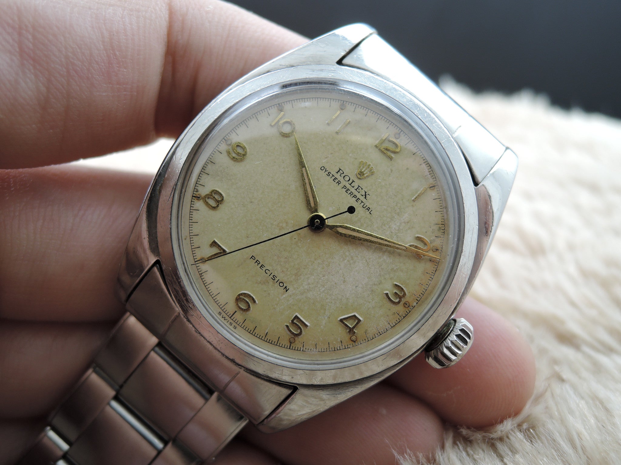 1953 Rolex OYSTER PERPETUAL 6098 with Arabic Dial BIG Bubbleback (36mm ...