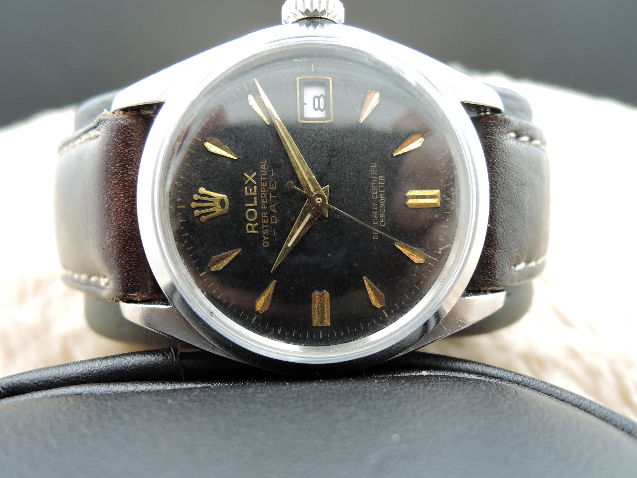 1957 Rolex OYSTER DATE 6534 Original Gilt Dial | Alex Pig Timepieces