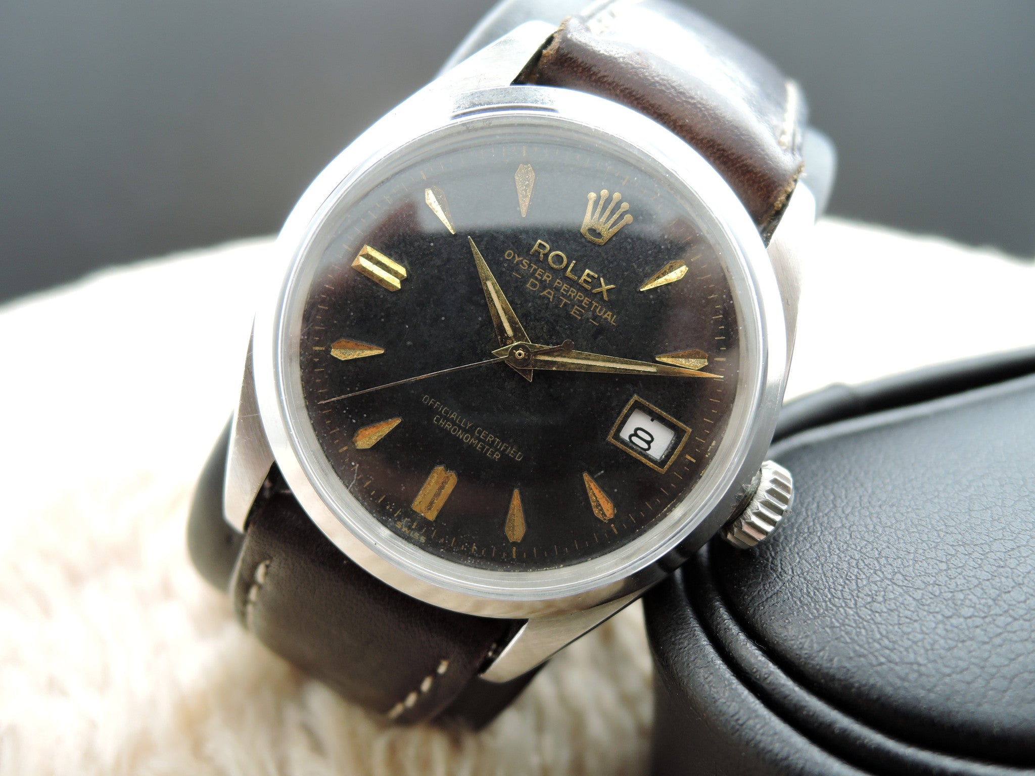 1957 Rolex OYSTER DATE 6534 Original Gilt Dial | Alex Pig Timepieces