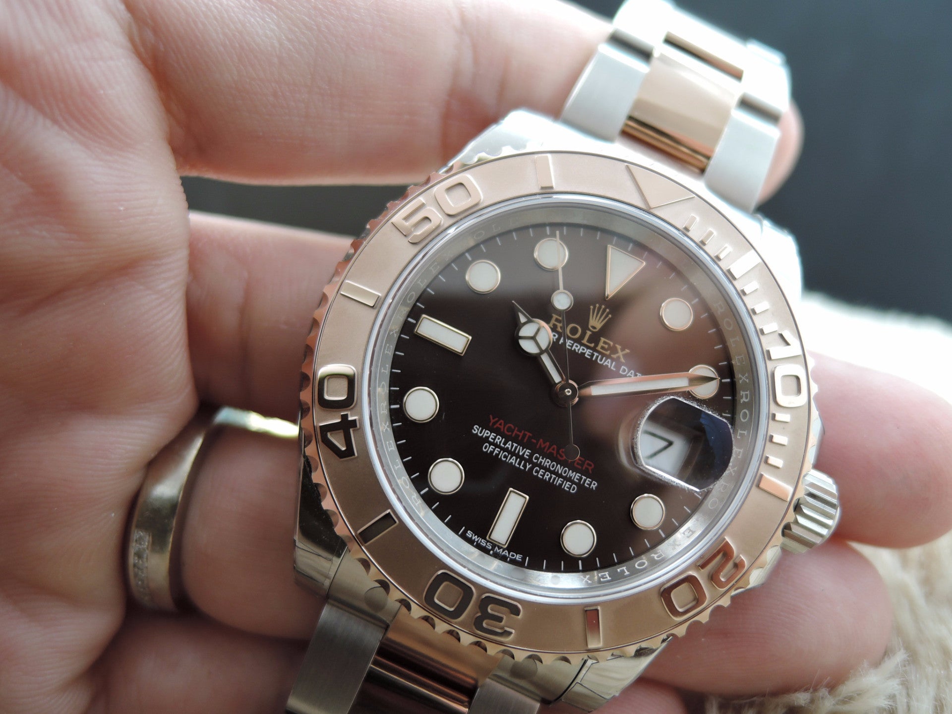 [NEW] Rolex YACHT MASTER 116621 SS/Everose Gold with Chocolate Dial ...