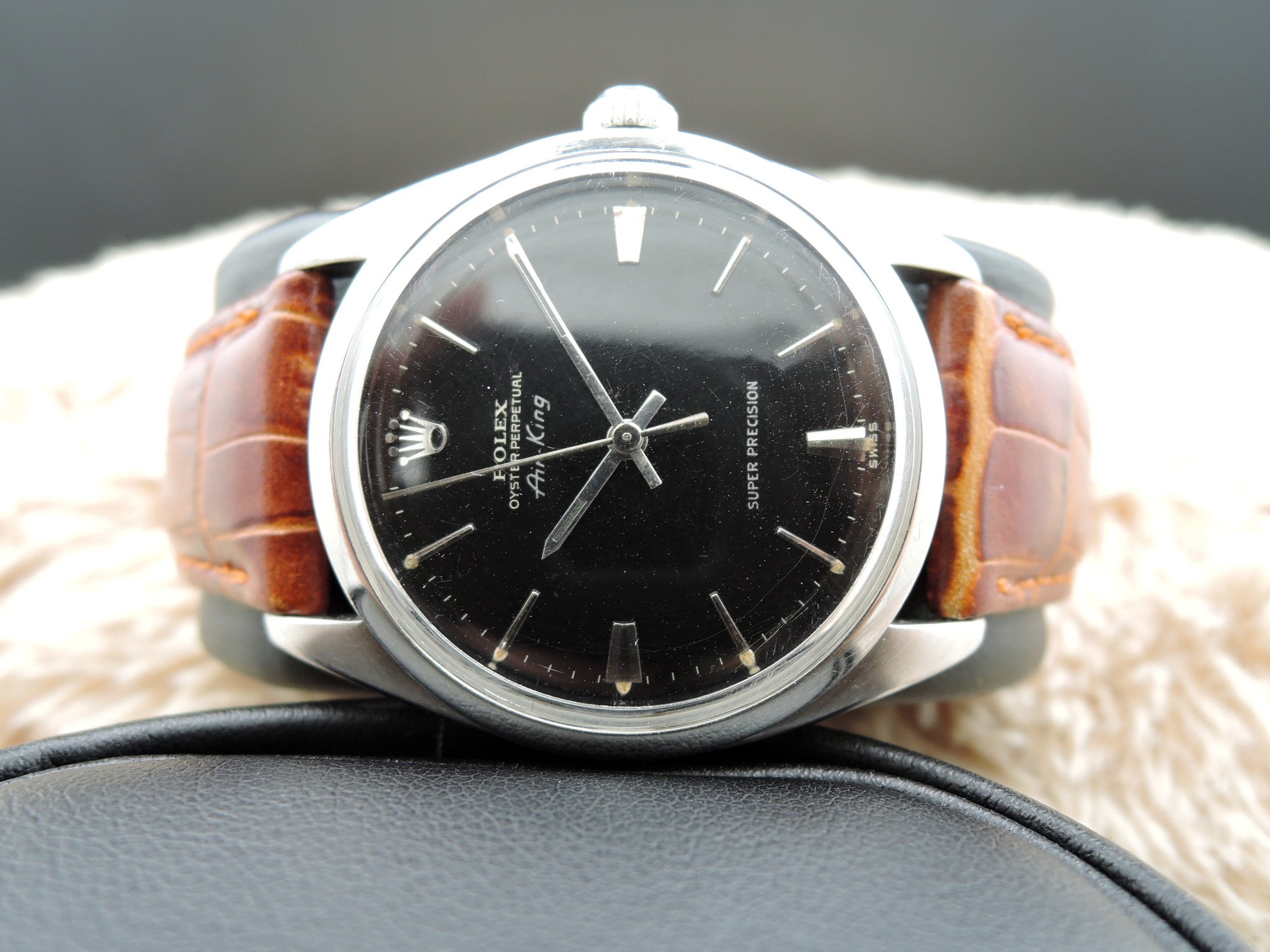 1958 Rolex AIR KING 5504 BIG SIZE Original Honeycomb EXPLORER RARE ...